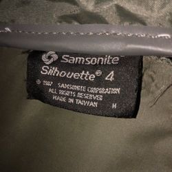 Vintage Samsonite Silhouette Woven Wool Luggage