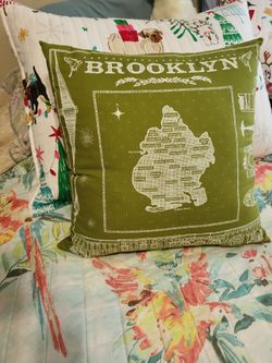 Brooklyn Map Throw Pillow