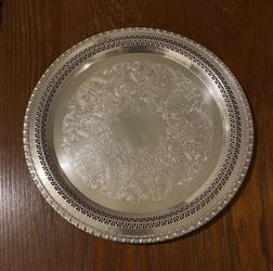 Vintage Victorian Style WM Rogers Silver Plated Tray/Platter