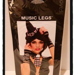 ☠️ Skull & Crossbone ☠️ Cross Print   Gloves -  OSFM   *NIP*