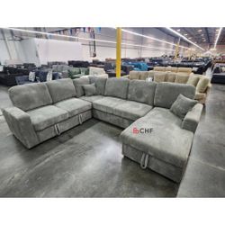 Corduroy Convertible Sectional Sleeper Sofa  - Limited Time Offer 