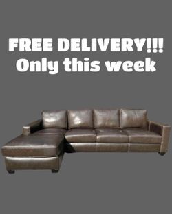 FREE DELIVERY ( Anheim Leather Sectional)