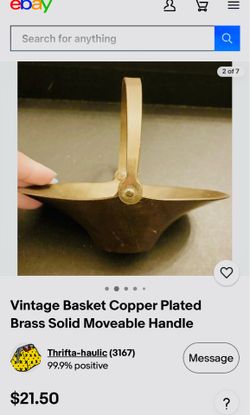 COPPER PLATED VINTAGE BASKET