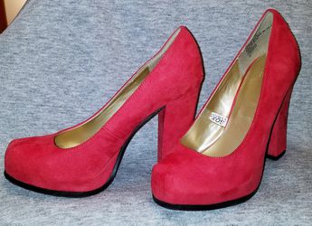Red Suede heels