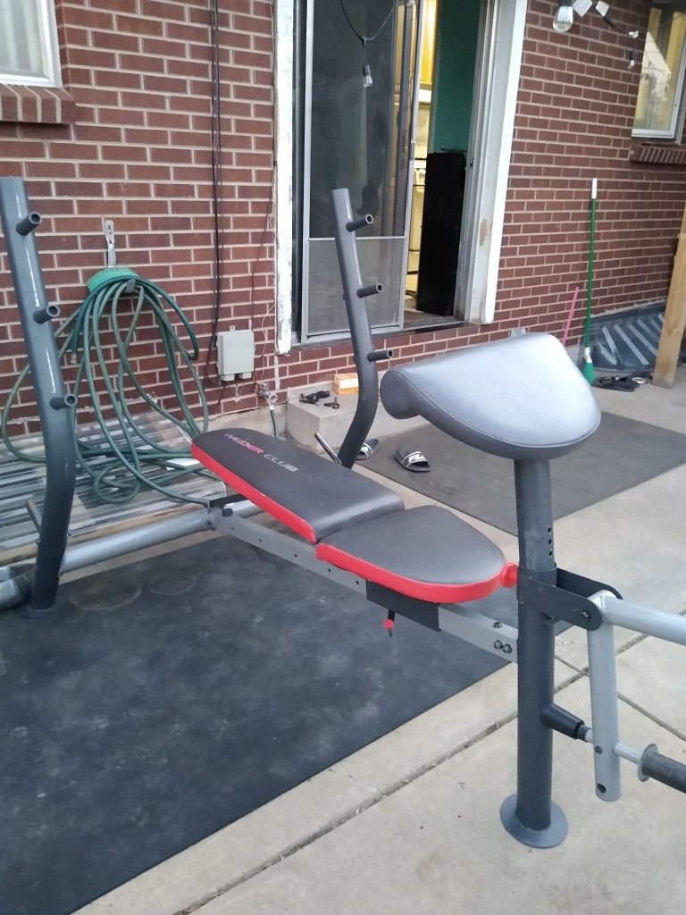Weight bench rack 