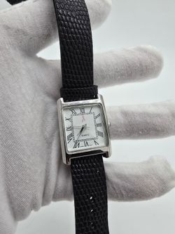 Women's Pink Ribbon Breast Cancer Awareness Rectangular Quartz Watch Black...