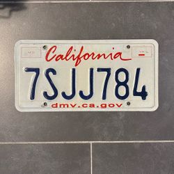 California License Plate