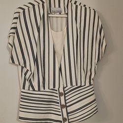 Blouse With Dark Green Skirt