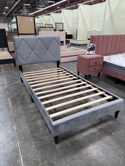 New twin bed frame with mattress