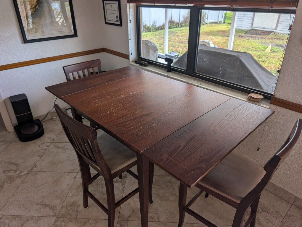 Pier One Imports Bar Height Dining Table + Four Chairs - Good Condition