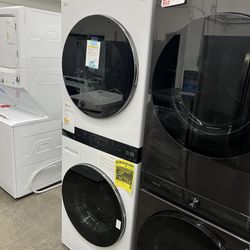LG 5.0 cu.ft. Washer 7.8 cu.ft. Dual Inverter Heat Pump Ventless Electric Dryer Washtower 