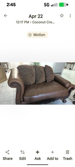 3 piece living room, real leather