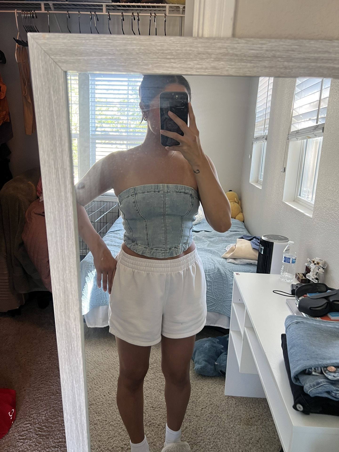 Denim Corset Top