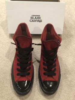 Custom Red Suede converse