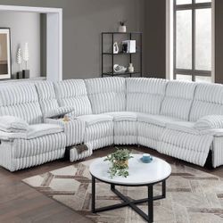 New Power Recliner Corduroy Sectional Couch / Free Delivery 