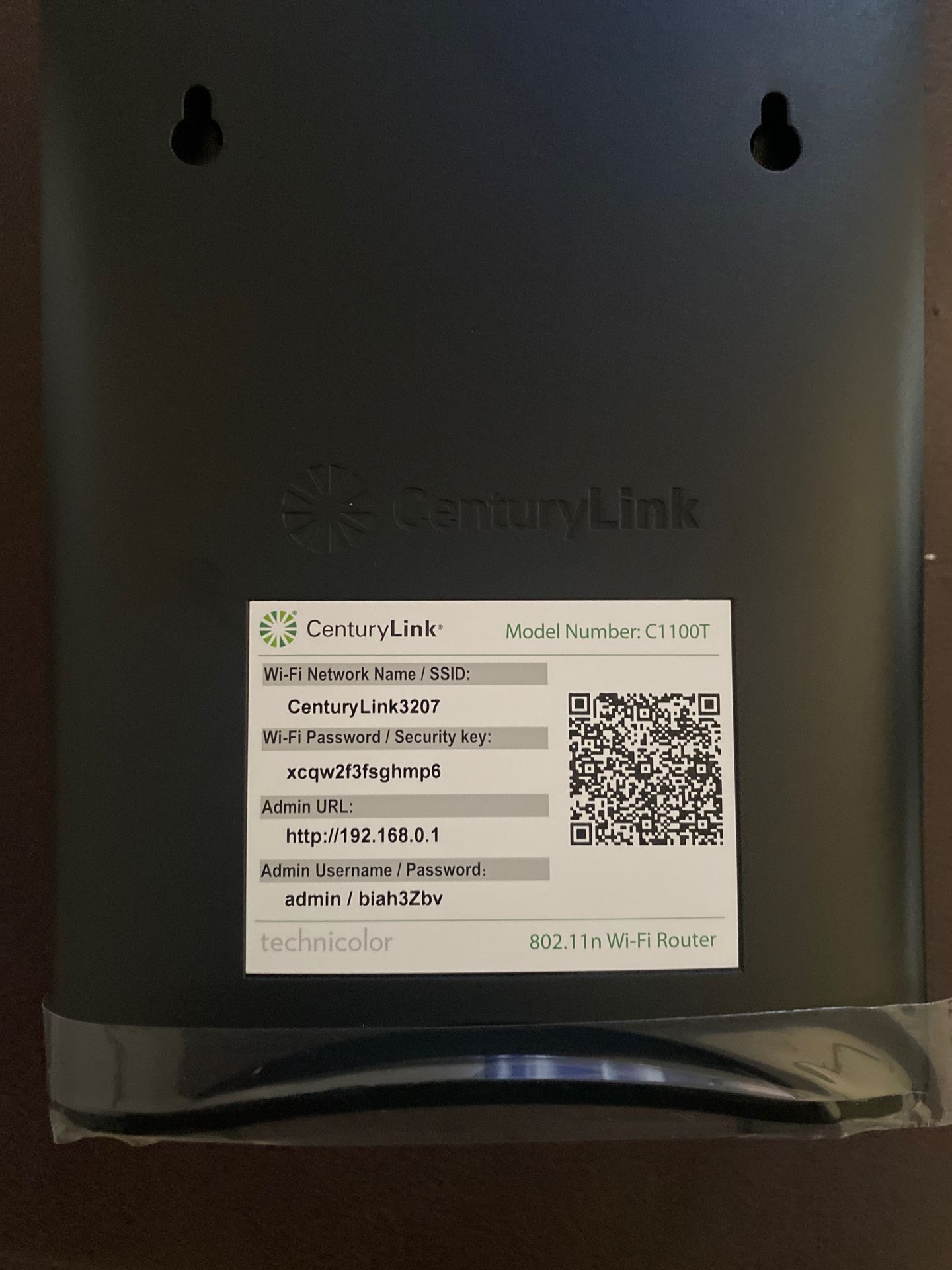 Centurylink modem model C1100T