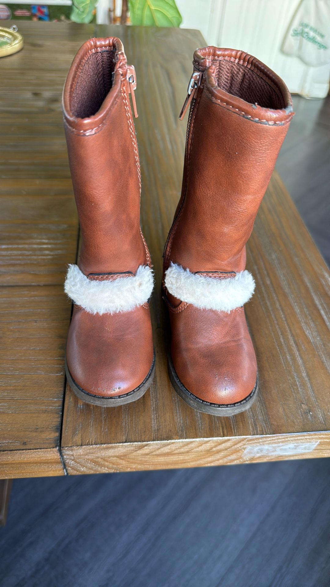 Carter's Baby Toddler Girls' Faux Fur Dove Knee-lenght Boot