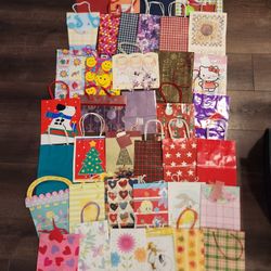Gift Bags, Medium, Small, Various 38 bags, Christmas, Hello Kitty etc
