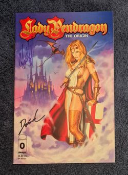 LADY PENDRAGON VOL 2 # 0 SIGNED x2 DORIAN+HAWKINS 1999 IMAGE COMICS NM FLIPBOOK