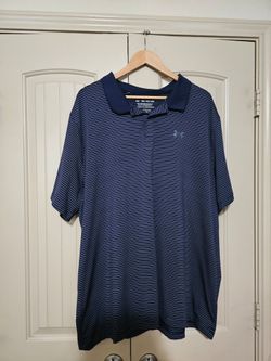 Under Armour Men's Polo Shirt 4XL Navy Striped