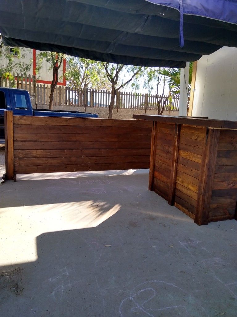 L Shaped outdoor Bar