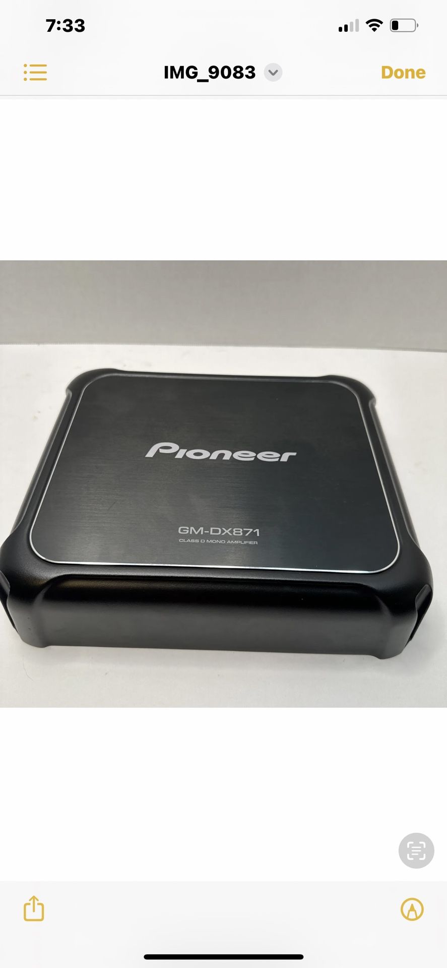 Pioneer GM-DX871 Class D Mono Amplifier - 1600 Watts MAX