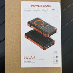 Solar Power Bank Built In Wires 