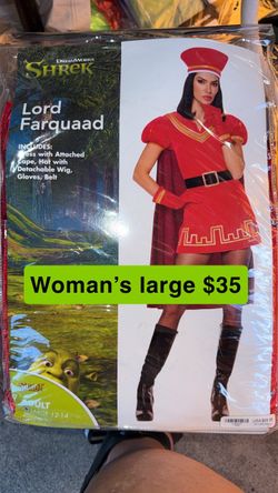 DreamWorks Shrek Lord Farquaad Women's Costume Large