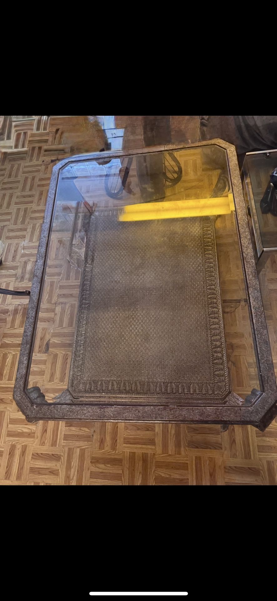 Large Glass Top Coffee Table