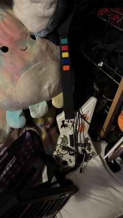 rockband keytar w/ dongle and wired xbox xplorer guitar controller