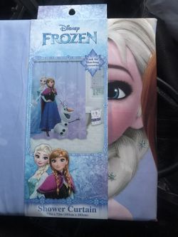 Frozen shower curtains
