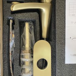 (S-485)Melo Single Handle Single Hole Bathroom Faucet with Deckplate 