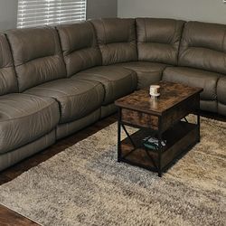 Large Leather Sectional