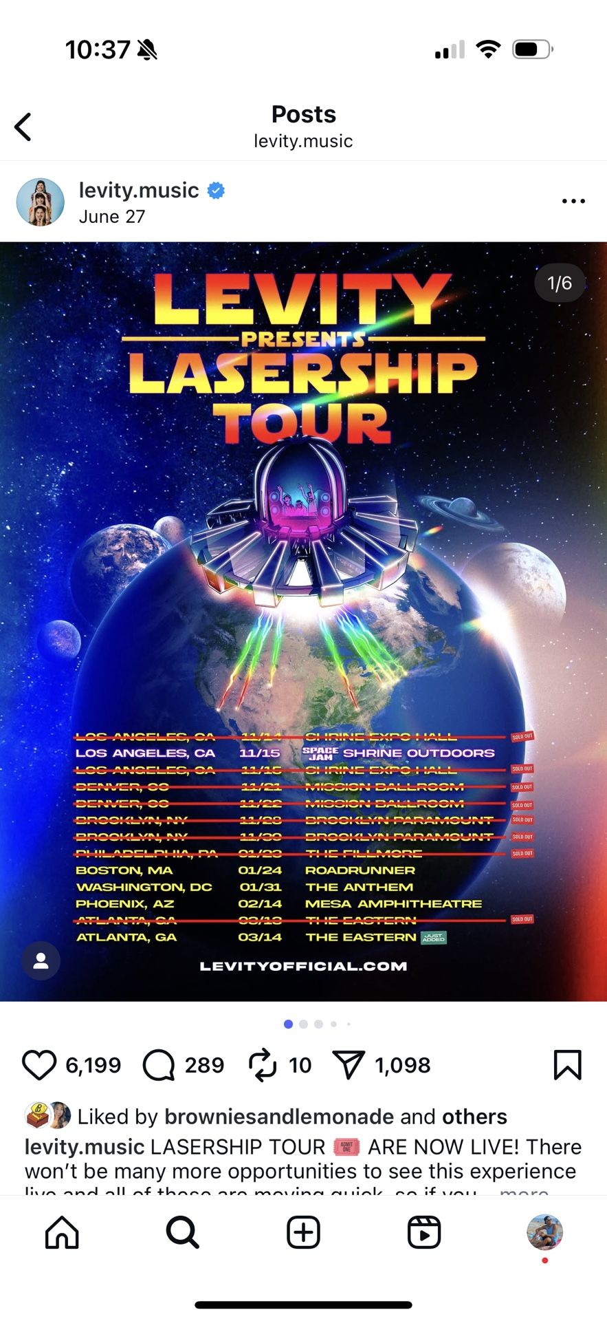 Selling x2 tix to Levity at The Shrine, Have Fridays Or Saturday