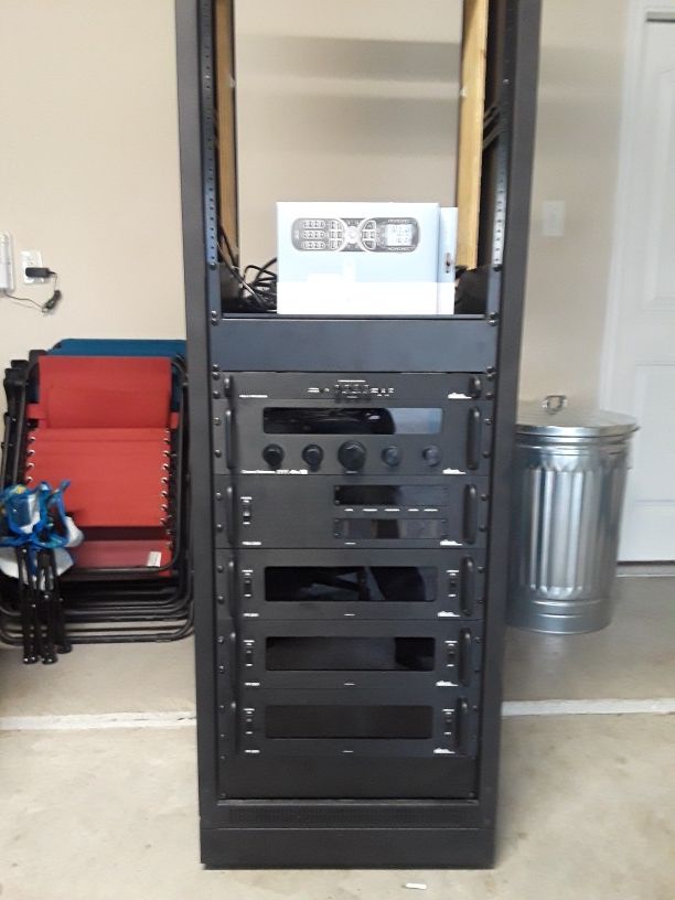 ADA Audio Design Associates full system. Including rack and URC 880 universal remote control