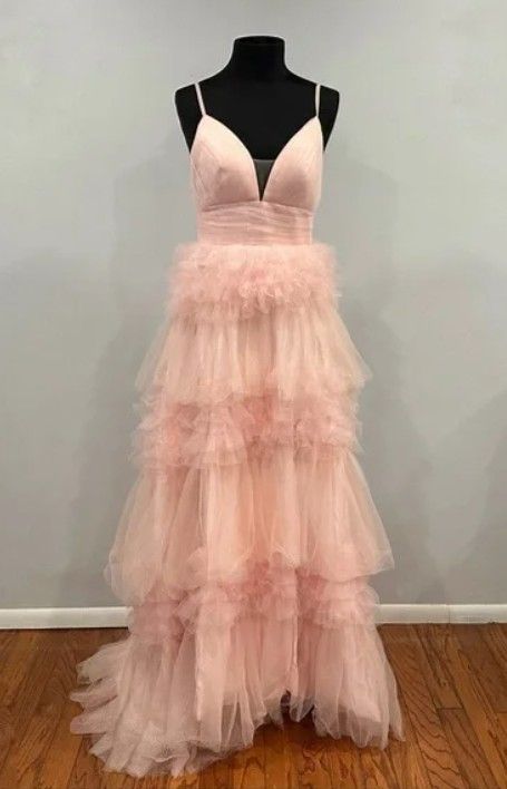 Pink Tiered Tulle Dress