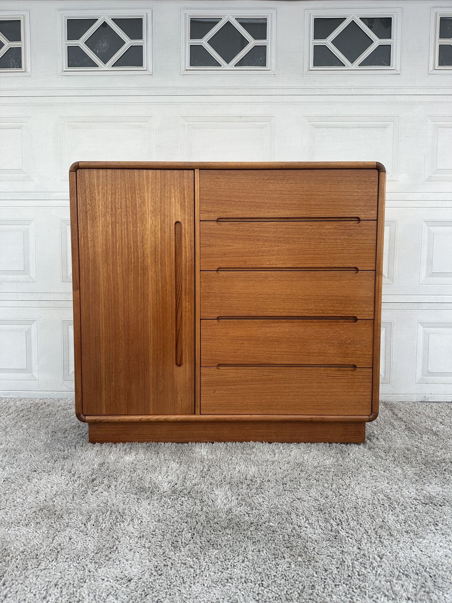 Vintage Danish Modern Sun Cabinet Co. Teak Gentleman’s Wardrobe