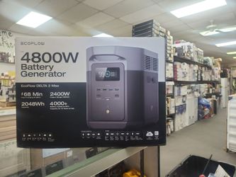EcoFlow
Battery Generator DELTA 2 Max Solar Generator, 2400W Output,2048Wh LFP Power Station for Home Backup Push-Button
