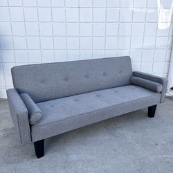 Gray Futon Couch Sofa Bed 