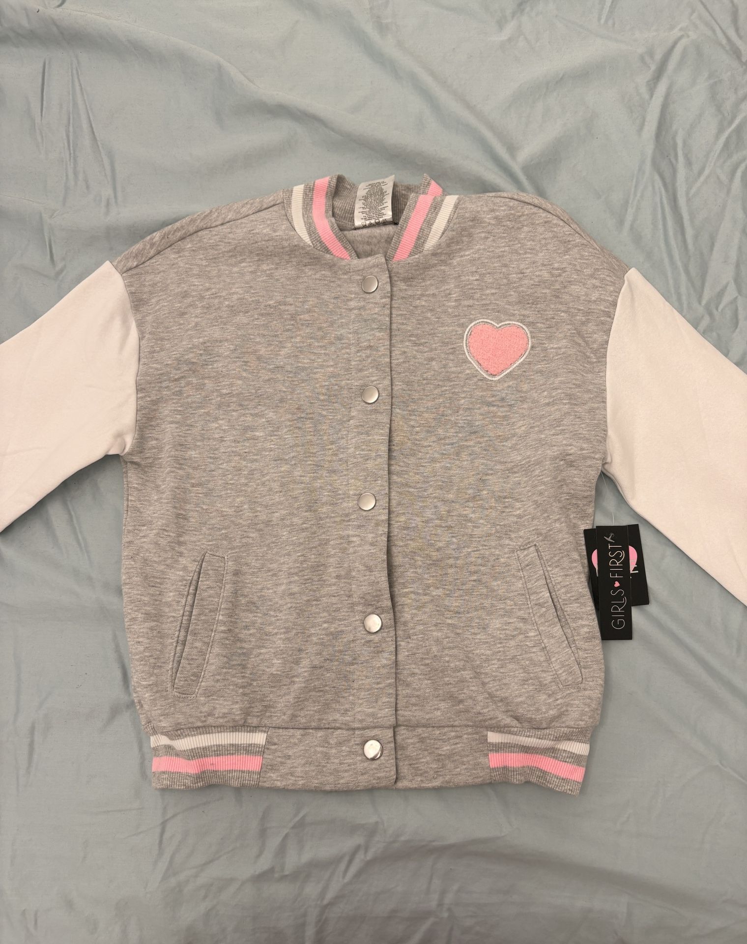 Gray and Pink Kids Jacket