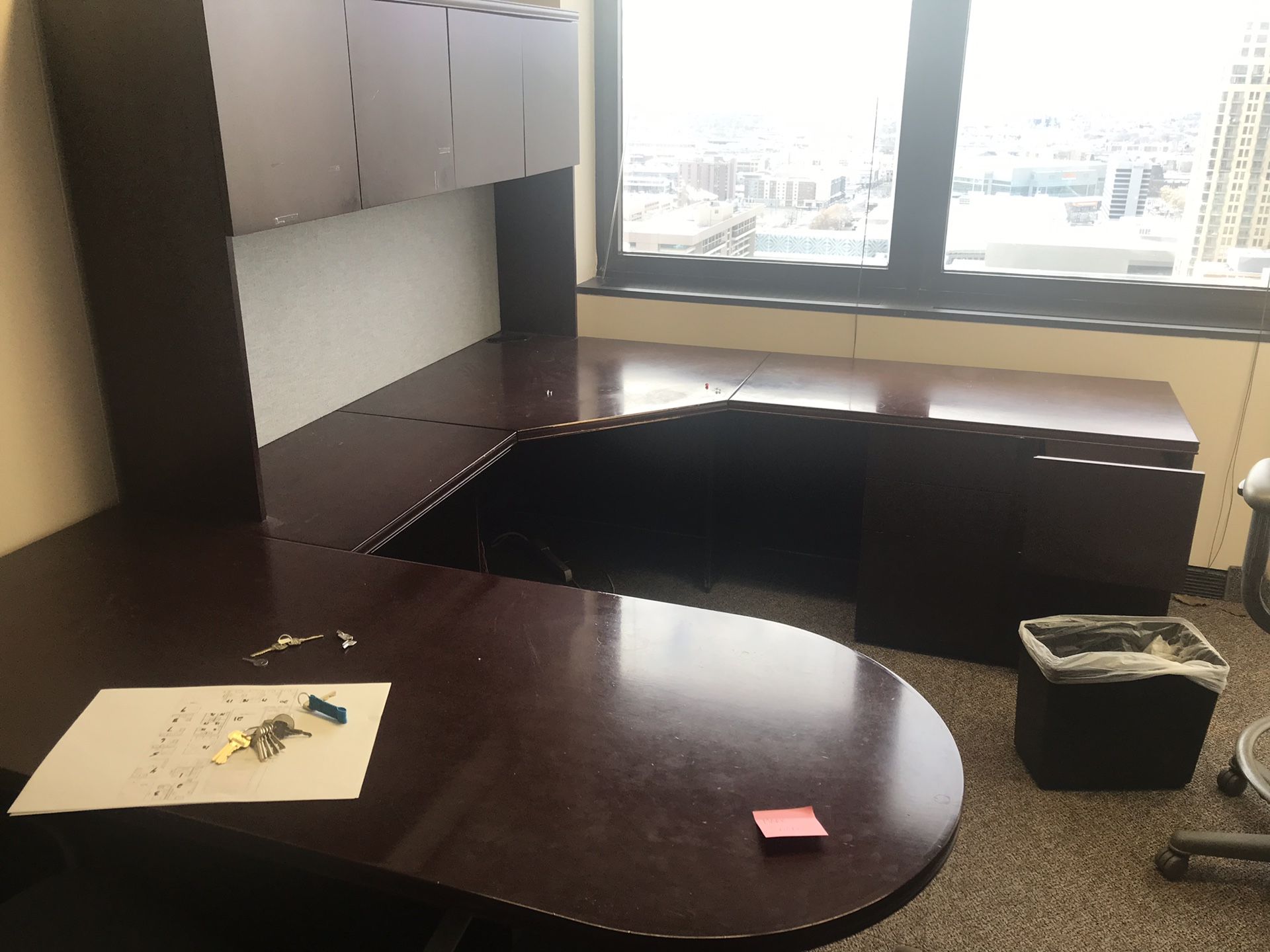 Beautiful espresso corporate office desk