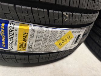 265/40/zr22 Goodyear Exhilarate Brand New (2) Tires