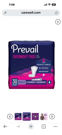 Prevail overnight pads