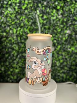 Easter 160z Glass Cup