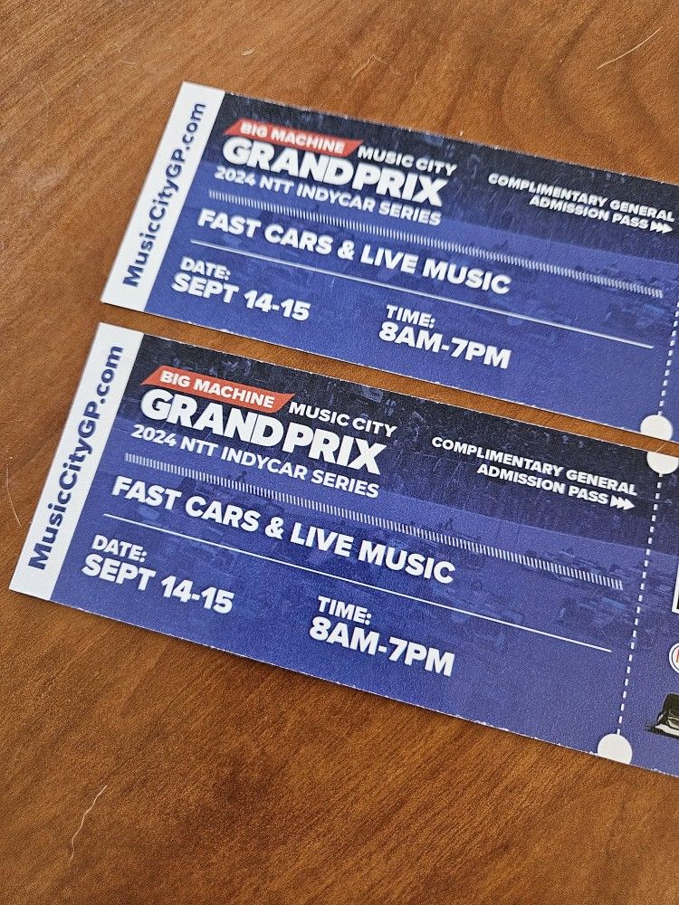 Music City Grand Prix Indycar Tickets