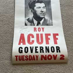 Country western singer ran for governor of Tennessee poster