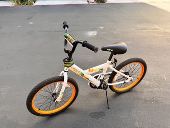 BFK BMX Bike White with Orange Rims