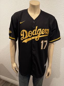 Los Angeles  Dodgers #17 Shohei Ohtani Black and  Gold  jersey