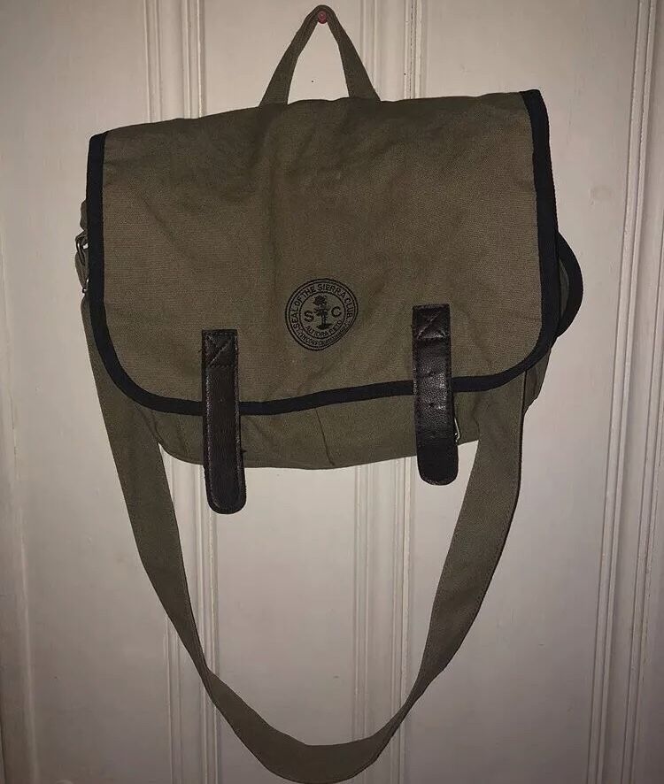 SEAL Of THE SIERRA CLUB Messenger Crossbody Green Canvas Bag