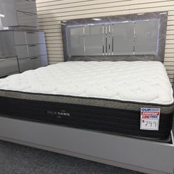 King Size Helix Dawn Luxe Floor Model Mattress. Delivery Available 